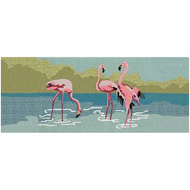 Liora Manne Front Porch Flamingos Indoor / Outdoor Mat