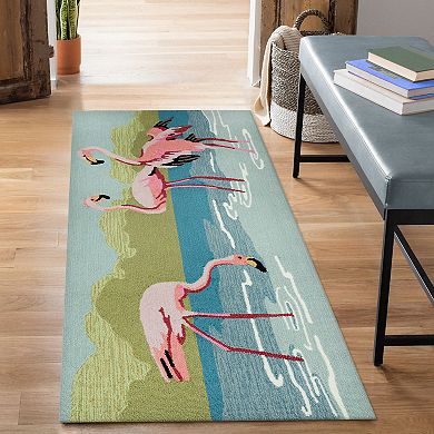 Liora Manne Front Porch Flamingos Indoor / Outdoor Mat