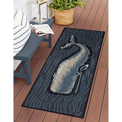 Liora Manne Front Porch Whale Indoor / Outdoor Mat