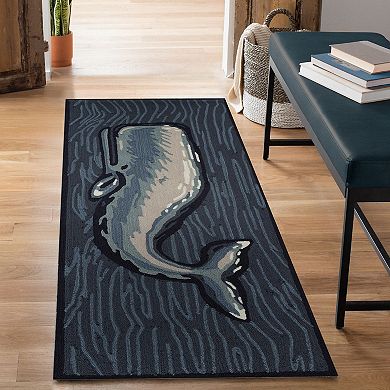 Liora Manne Front Porch Whale Indoor / Outdoor Mat
