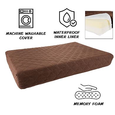 PetMaker 2-Layer Waterproof Brown Dog Bed