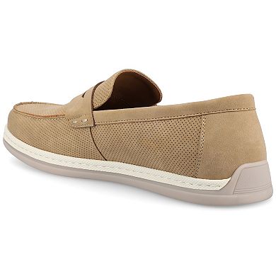 VANCE Brantley Comfort Casual Slip-on Men's Perforated Flexible Penny Loafers