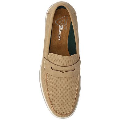 VANCE Brantley Comfort Casual Slip-on Men's Perforated Flexible Penny Loafers