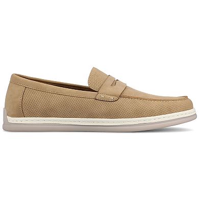 VANCE Brantley Comfort Casual Slip-on Men's Perforated Flexible Penny Loafers