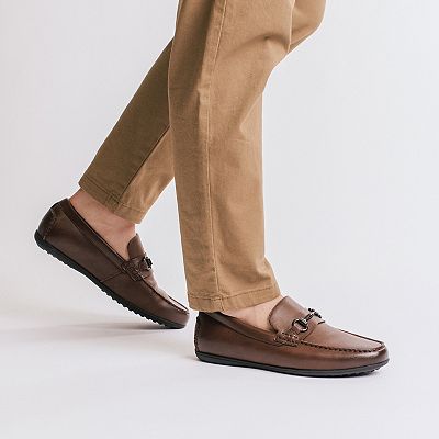ID Being Cult Men’s Brown Leather slip on driving moccasins size 8 loafers Buy Men main image 4