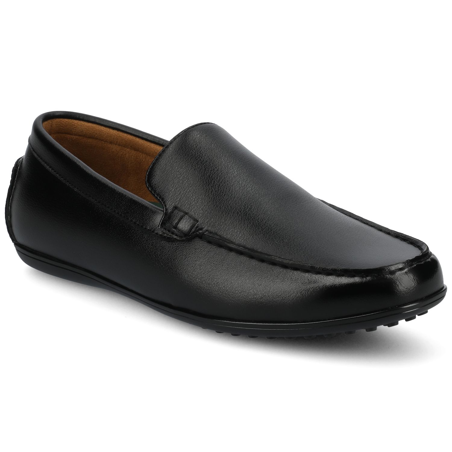 Мужские туфли VANCE Sergio Comfort Slip-on Flexible Venetian Driving, цвет: Чёрный — фото 1