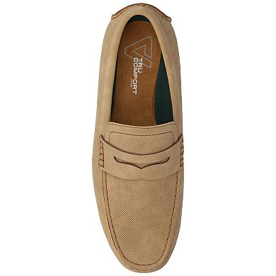 VANCE Yates Men's Comfort Perforated Slip-on Driving Penny Loafers in Regular and Wide