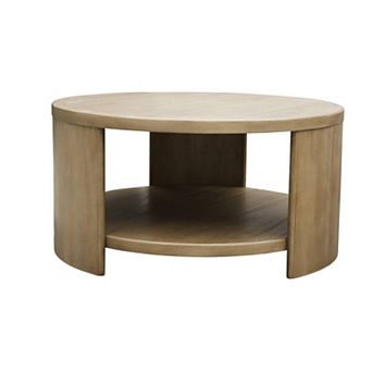 INK+IVY Skye Round Coffee Table with Shelf