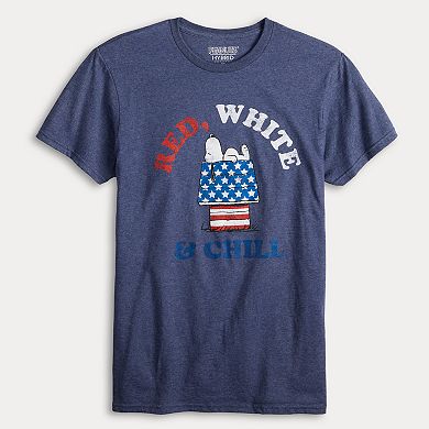 Men's Peanuts Red White & Chill Snoopy Tee
