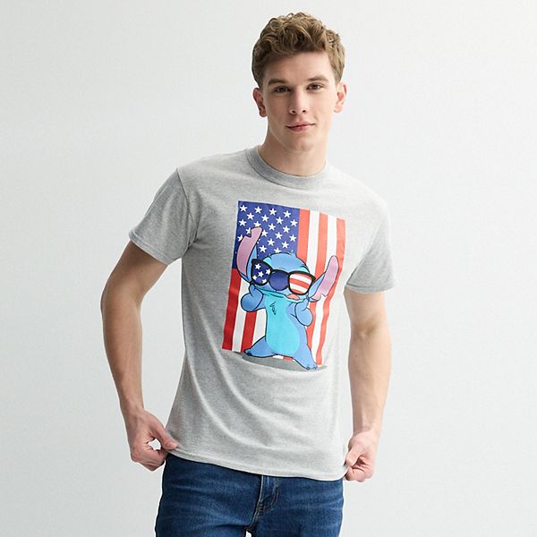 Disney's Lilo & Stitch Men's Americool Graphic Tee - Grey (L)