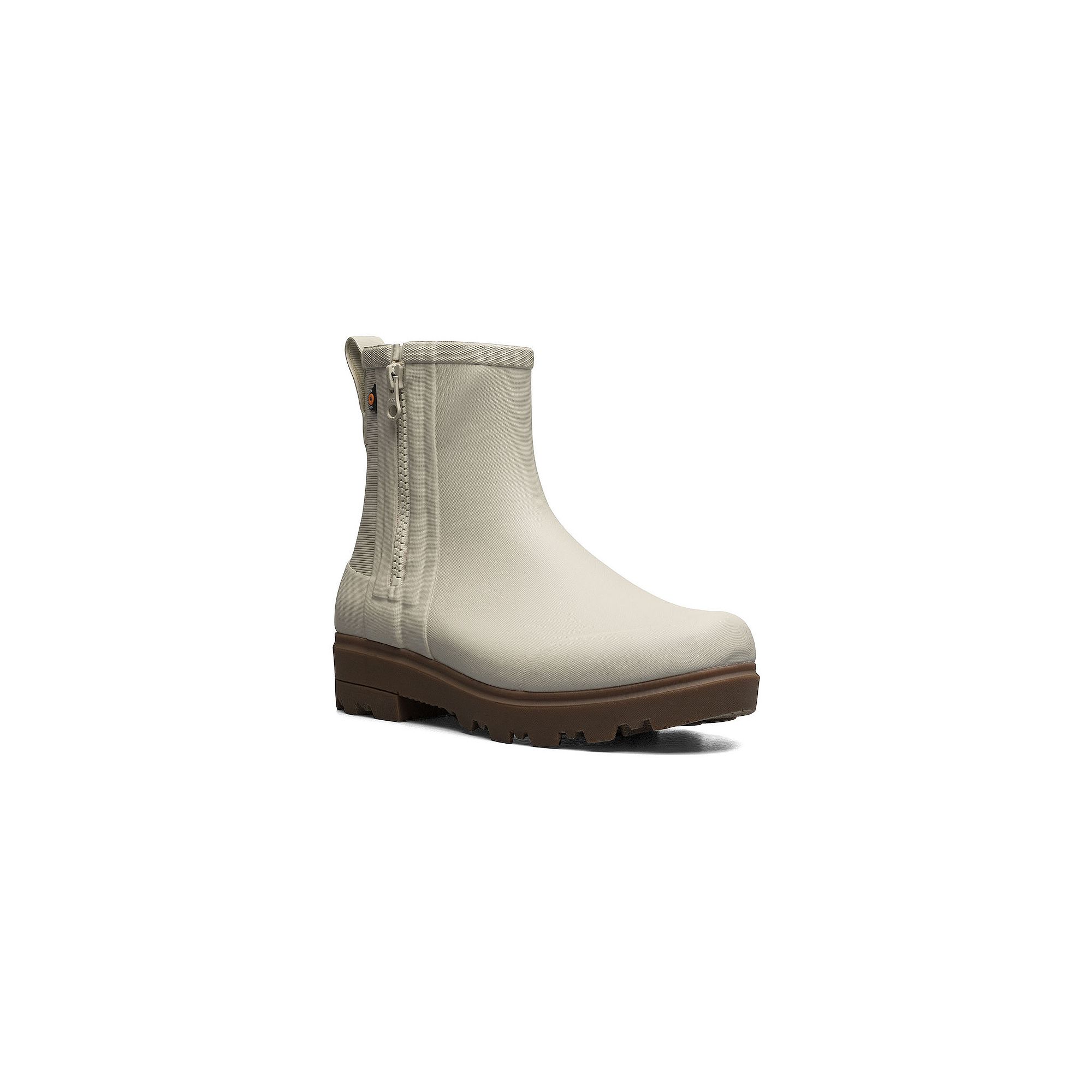 Bogs Holly Rain Zip Womens Waterproof Rain Boots, Size: 6, Oatmeal