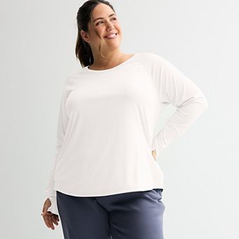Women's Tek Gear® Plus Size Moisture-Wicking Long-Sleeve T-Shirt