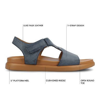 Journee Women's Mira T-Strap Sandals