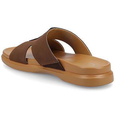 Journee Women's Misey Single Band Slip-On Sandals