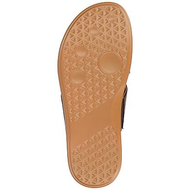 Journee Women's Misey Single Band Slip-On Sandals