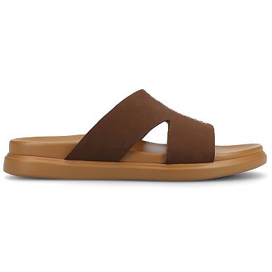 Journee Women's Misey Single Band Slip-On Sandals