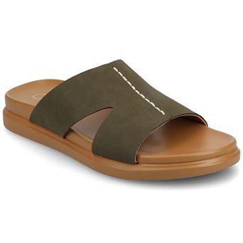 Journee Women's Misey Single Band Slip-On Sandals