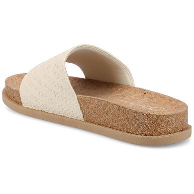 Journee Women's Sheena Single Band Slip-On Sandals