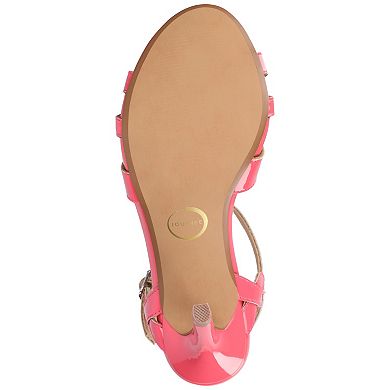 Journee Valry Woven T-Strap Women's Dress Sandals