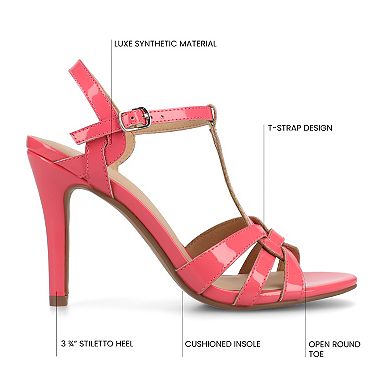 Journee Valry Woven T-Strap Women's Dress Sandals