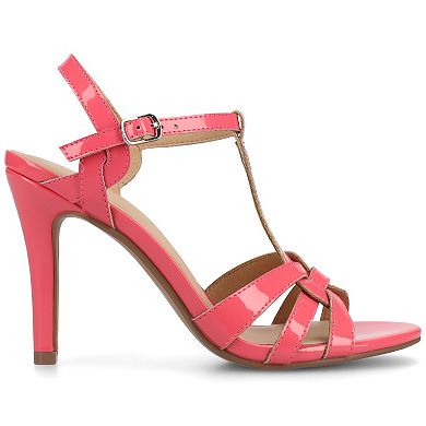 Journee Valry Woven T-Strap Women's Dress Sandals