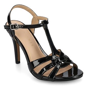 Journee Valry Woven T-Strap Women's Dress Sandals