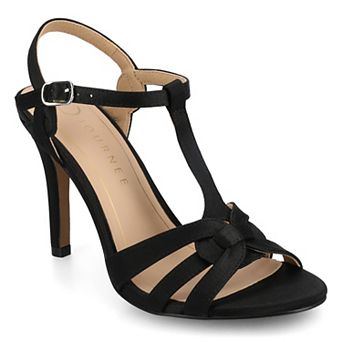 Journee Valry Woven T-Strap Women's Dress Sandals