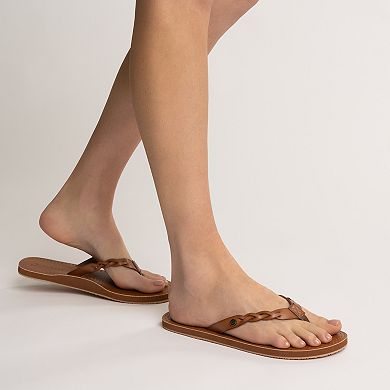 Journee Women's Tomi Braided Comfort Slip-on Flip-flop Sandals