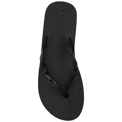 Journee Women's Tomi Braided Comfort Slip-on Flip-flop Sandals