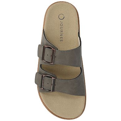 Journee Tula Women's Slip-on Adjustable Comfort Sandals