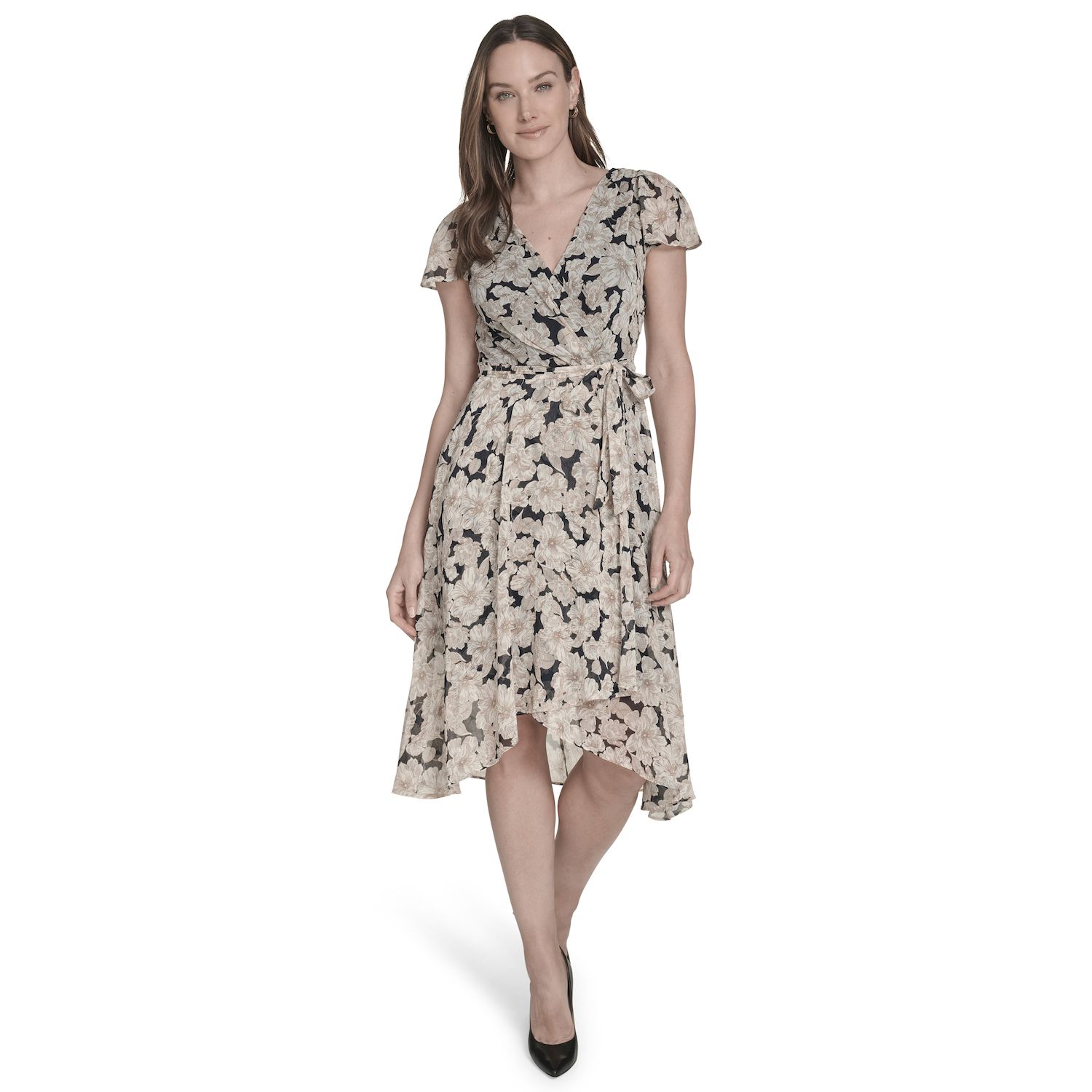 Женские платья Harper Rose Chiffon Flutter Sleeve Wrap Dress
