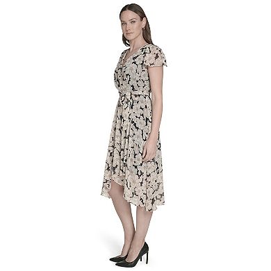 Women's Harper Rose Chiffon Flutter Sleeve Wrap Dress
