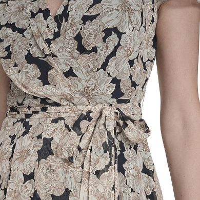 Women's Harper Rose Chiffon Flutter Sleeve Wrap Dress