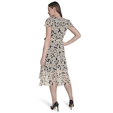 Women's Harper Rose Chiffon Flutter Sleeve Wrap Dress