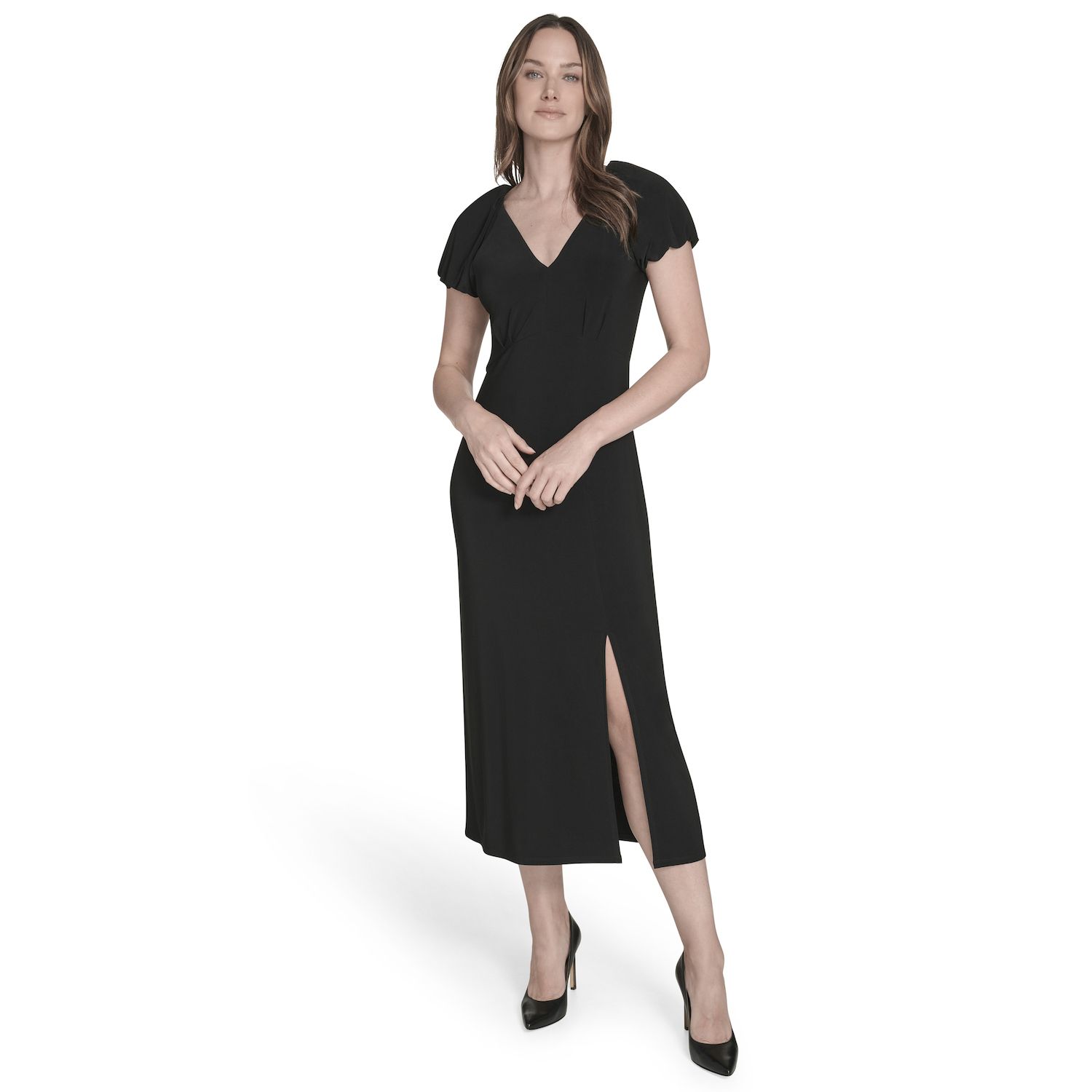 Женские платья Harper Rose Short Sleeve Jersey Dress with Slit