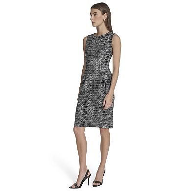 Women's Andrew Marc Plaid Sleeveless Sheath Dress