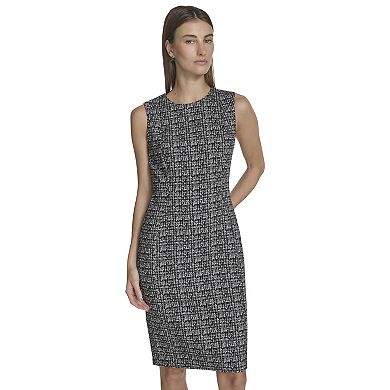Women's Andrew Marc Plaid Sleeveless Sheath Dress