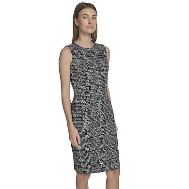 Women's Andrew Marc Plaid Sleeveless Sheath Dress