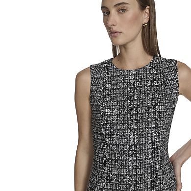 Women's Andrew Marc Plaid Sleeveless Sheath Dress