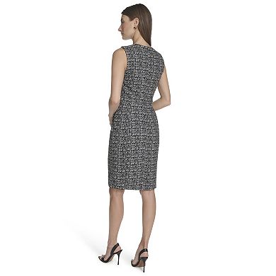 Women's Andrew Marc Plaid Sleeveless Sheath Dress
