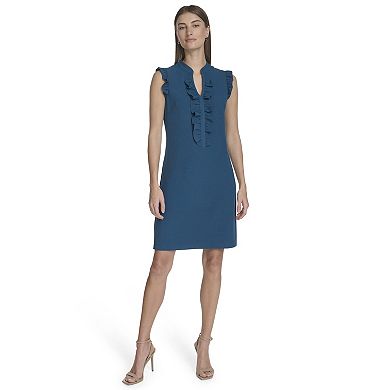 Women's Andrew Marc Ruffle Placket Shift Dress