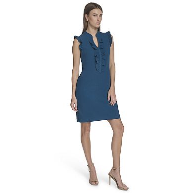 Women's Andrew Marc Ruffle Placket Shift Dress