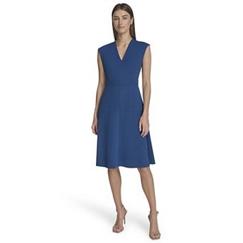 Women's Andrew Marc V-Neck Flare Dress