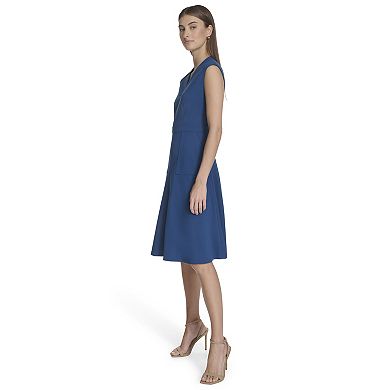 Women's Andrew Marc V-Neck Flare Dress