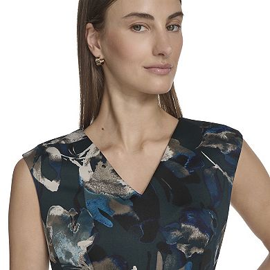 Women's Andrew Marc Sleeveless Scuba Floral Dress