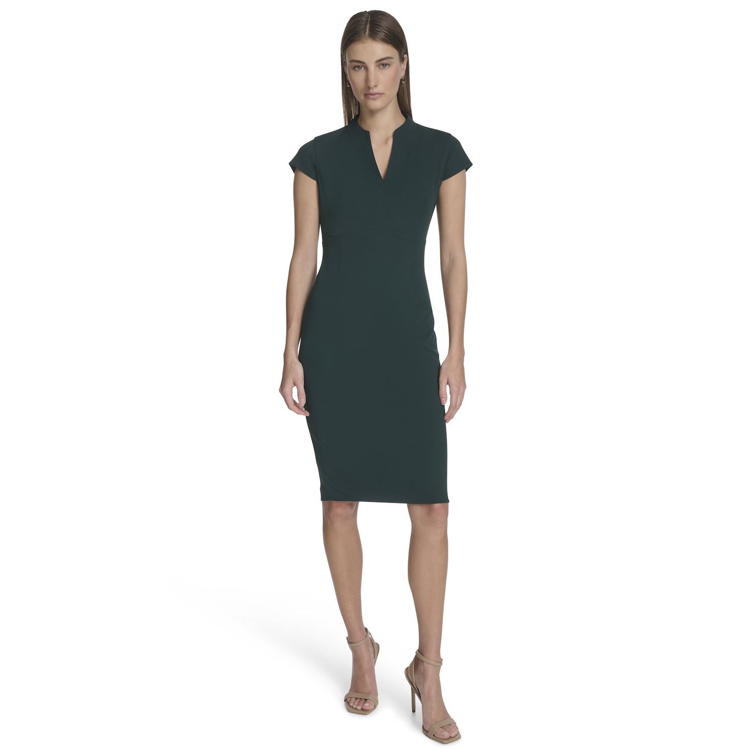 Женские платья Andrew Marc Cap Sleeve V-Neck Dress