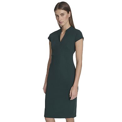 Women's Andrew Marc Cap Sleeve V-Neck Dress