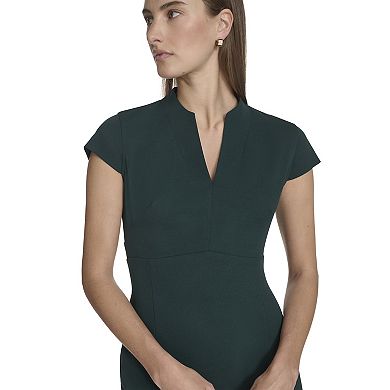 Women's Andrew Marc Cap Sleeve V-Neck Dress