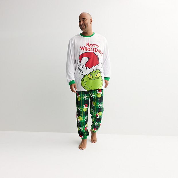 Big Tall Jammies For Your Families® Grinch Happy Wholidays