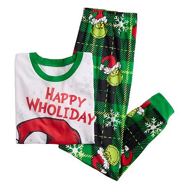 Men's Jammies For Your Families® Grinch Happy Wholidays Pajama Top & Pajama Bottoms Set